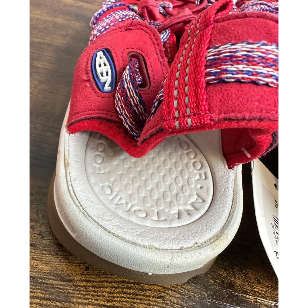 Keen Whisper Closed Toe Sandals Size 11 Anti-Odor Red White & Blue 4th of July - Picture 7 of 11